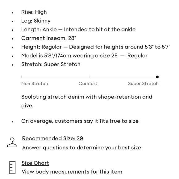 Aritzia Denim Forum The Lola High Rise Skinny 26L - Picture 8 of 8